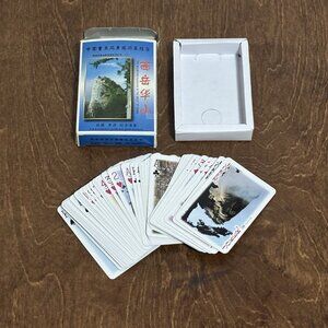 Vintage 80's China Chinese Souvenir Playing Cards Mount Huashan Complete